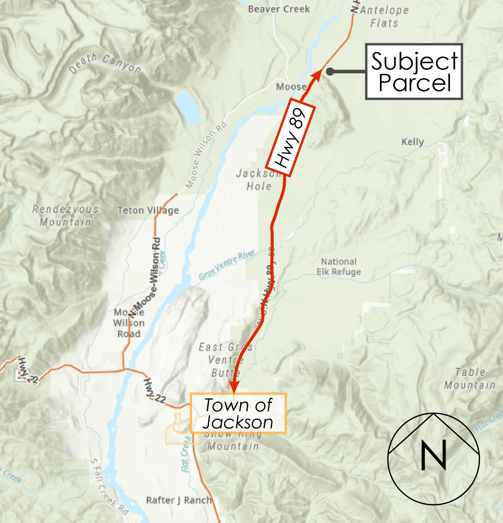 Moulton Inholding - Site Map